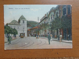 TRAM / Santos, Trechu Do Largo De Rozario -> Written 1911 - Tramways
