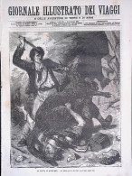 Giornale Illustrato Dei Viaggi 26 Febbraio 1880 Arrivo Della Vega Caccia Canguro - Avant 1900