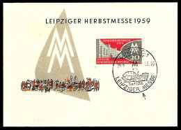 CACHET CHEVAUX ET ATTELAGE - LEIPZIGER HERBSTMESSE 1959 -  - Paarden