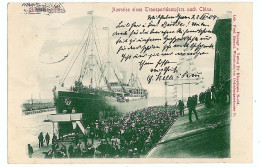 GER 00 - 7634 Start Ship To China Expedition, Germany, Litho - Old Postcard - Used - 1904 - Ehemalige Dt. Kolonien