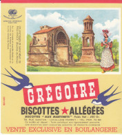 BUVARD & BLOTTER - Biscottes Grégoire - Les Antiques De Saint Rémy De Provence (Bouches Du Rhône) - Other & Unclassified