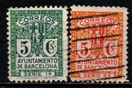 SPAGNA - 1932 - STEMMA CON CIFRA AL VERSO - USATI - Barcelone