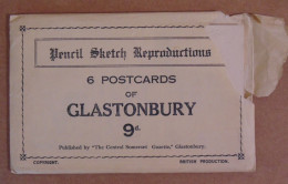 UK, GLASTONBURY, Set From 6 Postcards In Original Case, Pencil Sketch - Colecciones Y Lotes
