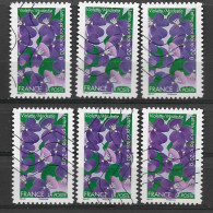 France 2012  Oblitéré Autoadhésif  N°  663  ( 6  Exemplaires  )    " Dites Le Avec  Des Fleurs  "  La  Violette - Used Stamps