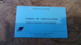 236/ CARTE DE CIRCULATION NAVIRE DE PLAISANCE 1998 - Tessere Associative