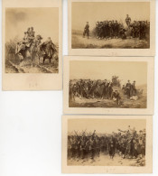 Lot De 4 CV Tableaux De Alexandre Protais, Guerre De 1870, Photographie GOUPIL Et Cie - War, Military