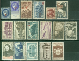 YT N° 486 487 489 490 495 496 500 501 502 540 542 543 550 583 609 610 668 Neufs ** - Unused Stamps