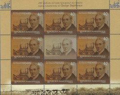 Republic Of Macedonia 2014 George Stephenson - Engineer And Inventor Sheetlet Of 8 Stamps With Label MNH - Trains