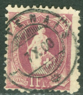 Suisse Zum 71 D Ob B Ou B/TB Obli Fontenais 7 Octobre 1900 - Usados