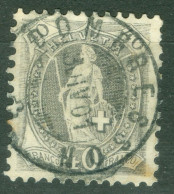 Suisse Zum 69 D Ob B/TB Obli Dombresson 30 Avril 1901 - Usados