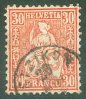 Suisse Yvert 38 Ou Zum 33 Ob TB Obli Wetzikon - Used Stamps