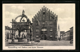 AK Hammelburg, Rathaus Und Historischer Brunnen  - Hammelburg