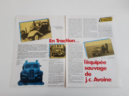 Coupure De Presse Sport Automobile Paris-Dakar En Citroen Traction - Andere & Zonder Classificatie