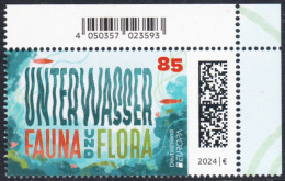 !a! GERMANY 2024 Mi. 3828 MNH SINGLE From Upper Right Corner - Europe: Underwater Fauna & Flora - Nuovi