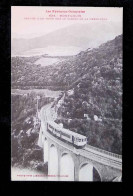 Cp, Chemin De Fer, Arrivée D'un Train, Viaduc De La Cabanasse, 66, Mont-Louis, Ed. LF-phototypie Labouche Frères - Trains