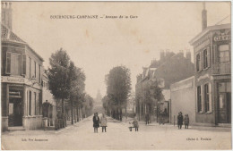 CPA - 59 - BOURBOURG - CAMPAGNE - Avenue De La Gare - Café Du Commerce Georges GYS - Animation - 1918 - Andere & Zonder Classificatie