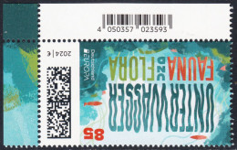 !a! GERMANY 2024 Mi. 3828 MNH SINGLE From Upper Left Corner - Europe: Underwater Fauna & Flora - Unused Stamps