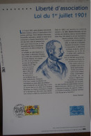Liberté D'association : Collection Historique Du Timbre Poste Français (2001) 1e JOUR - Andere & Zonder Classificatie