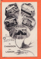 30328 / LE CHAMBON Sur LIGNON 43-Haute Loire Une Pensée Multivues Hirondelle 1920s LEMA  - Le Chambon-sur-Lignon