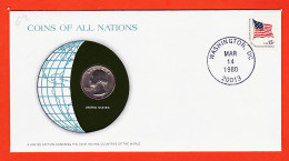 30435 / ⭐ UNITED STATES Quater Dollar USA 1979 COINS NATIONS Limited Edition Enveloppe Numismatique Numisletter Numiscov - Other & Unclassified