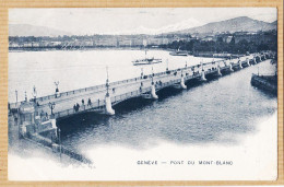 30217 / Peu Commun GENEVE Pont Du MONT-BLANC 1900s Cppub Publicité Maison BENOISTON Rue Du Temple PARIS - Otros & Sin Clasificación