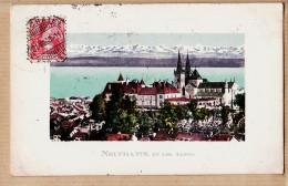 30256 / Switzerland NEUCHATEL Et Les ALPES 21.08.1908 à RABEL 43 Rue Verte Rouen Seine Inférieure Schweiz Swiss - Sonstige & Ohne Zuordnung