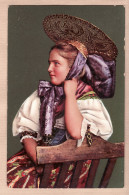 30239 / ⭐ (•◡•) St GALLEN Mädchen Aus WALDKIRCH Switzerland 1900s Ancien Costume GALL Litho Color KILCHBERG 180 Folklore - Other & Unclassified