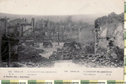 30050 / Lettre Poilu CLERMONT-en-ARGONNE Meuse Ruines Cpaww1 La Place Bombardents 1914-15 -PG 154 GAUTHIER - Clermont En Argonne