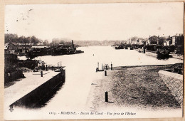 30333 / ROANNE Loire Bassin Canal Vue Prise De L'ECLUSE Péniches Bassin 1910s 1910s à Marthe AUGER Trésorerie Valence - Roanne