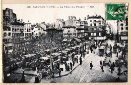30308 / SAINT-ETIENNE St Loire Place Du PEUPLE Marchands Ambulants Jour Marché Tramway à BATAILLARD  Lyon-Vayse C.C 6 - Saint Etienne