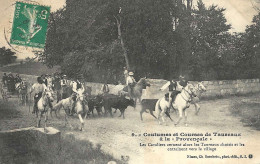 N°9  COUTUMES ET COURSES DE TAUREAUX A LA PROVENCALE TAUREAUX GARDIANS MANADE CAMARGUE PROVENCE - Languedoc-Roussillon