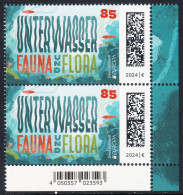 !a! GERMANY 2024 Mi. 3828 MNH Vert.PAIR From Lower Right Corner - Europe: Underwater Fauna & Flora - Neufs