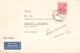 JUGOSLAVIA - AIRMAIL 1950 BEOGRAD - HESSISCH LICHTENAU  / 7016 - Brieven En Documenten