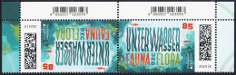 !a! GERMANY 2024 Mi. 3828 MNH Horiz.PAIR From Upper Left/right Corners - Europe: Underwater Fauna & Flora - Unused Stamps