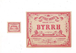 Etiquettes BYRRH - Violet Frères à Thuir - Imprimeur Moullot Fils Ainé à Marseille, Paris - - Alkohole & Spirituosen