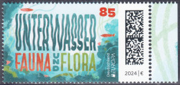 !a! GERMANY 2024 Mi. 3828 MNH SINGLE W/ Right Margin (a) - Europe: Underwater Fauna & Flora - Unused Stamps