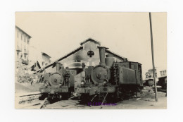 Photo Locomotives CP 92 & 129 Gare Nice 1949 Alpes Maritimes 06 Provence Sud France Locomotive Motrice Vapeur 230 Pignes - Eisenbahnen