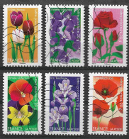 France 2012  Oblitéré Autoadhésif  N° 662 - 663 - 669 - 670 - 671 - 672   "  Dites Le Avec  Des Fleurs  " - Used Stamps
