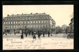 AK Darmstadt, Partie Am Alten Palais  - Darmstadt