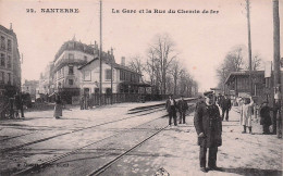 Nanterre -  La Gare Et  La Rue Du Chemin De Fer  - CPA °J - Nanterre