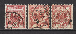 MiNr. 50 Ba, C, D Gestempelt, Geprüft  (0387) - Used Stamps