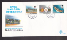 NEDERLANDSE ANTILLEN * FDC  E 250  ROOFVOGEL ADELAAR EAGLE BIRDS ONBESCHREVEN * OPEN KLEP - Curacao, Netherlands Antilles, Aruba