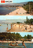 Postcard - 1974 Postmark - 10x15 Cm. | Turkey, Balıkesir, Edremit, Akçay - Three Views From The Beaches. * - Turquie
