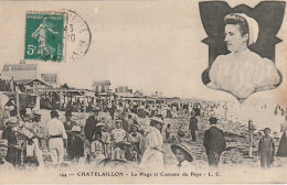 AL24 -(17) CHATELAILLON -  LA PLAGE ET COSTUME DU PAYS  - ANIMATION  -  2 SCANS - Châtelaillon-Plage