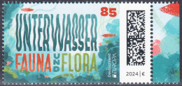 !a! GERMANY 2024 Mi. 3828 MNH SINGLE W/ Right Margin (b) - Europe: Underwater Fauna & Flora - Ongebruikt