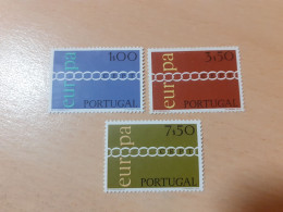 TIMBRES   PORTUGAL   EUROPA   1971   N  1107  A  1109   COTE  22,00  EUROS   NEUFS  LUXE** - 1971