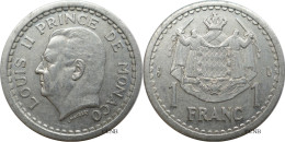 Monaco - Principauté - Louis II - 1 Franc ND (1943) - TTB/XF45 - Mon6521 - 1922-1949 Louis II