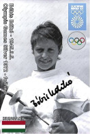 HUNGARY - ORIG.AUTOGRAPH - BÓBIS ILDIKÓ - OLYMPIC SILVER MEDAL - FENCING -  FOIL IND. - 1972 MÜNCHEN - Sportief