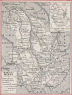 Carte Du Département De La Haute Marne (52). Préfecture, Sous Préfecture, Chef Lieu .. Chemin De Fer. Larousse 1948. - Documenti Storici