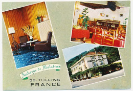 CPSM 10.5 X 15 Isère TULLINS Auberge De MALATRAS Hôtel - Restaurant Tél. 213 Sur R.N 92 Genève - Méditerranée - Tullins